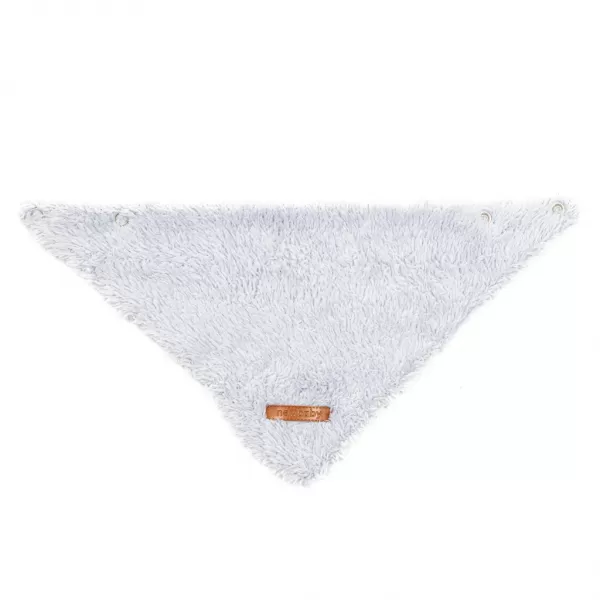 New Baby Zimní kojenecká čepička s šátkem na krk Teddy bear šedo růžová