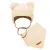 New Baby Zimní kojenecká čepička s šátkem na krk Teddy bear