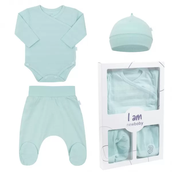 New Baby 3-dílná kojenecká soupravička do porodnice I AM