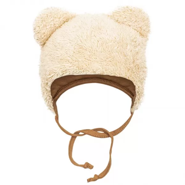 New Baby Zimní kojenecká čepička s šátkem na krk Teddy bear