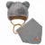 New Baby Zimní kojenecká čepička s šátkem na krk Teddy bear