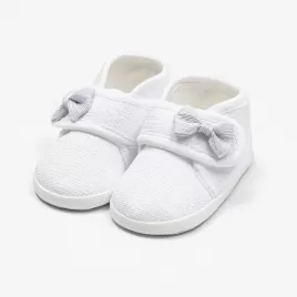 New Baby Kojenecké capáčky s mašličkou bílá 12-18 m