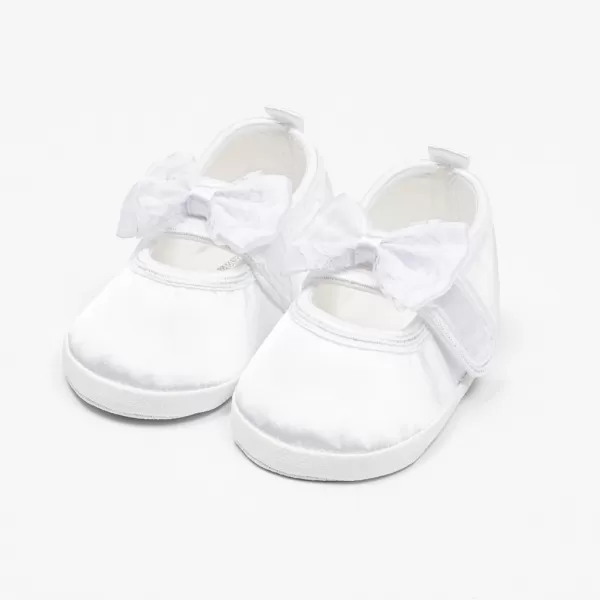 New Baby Kojenecké saténové capáčky bílá 12-18 m