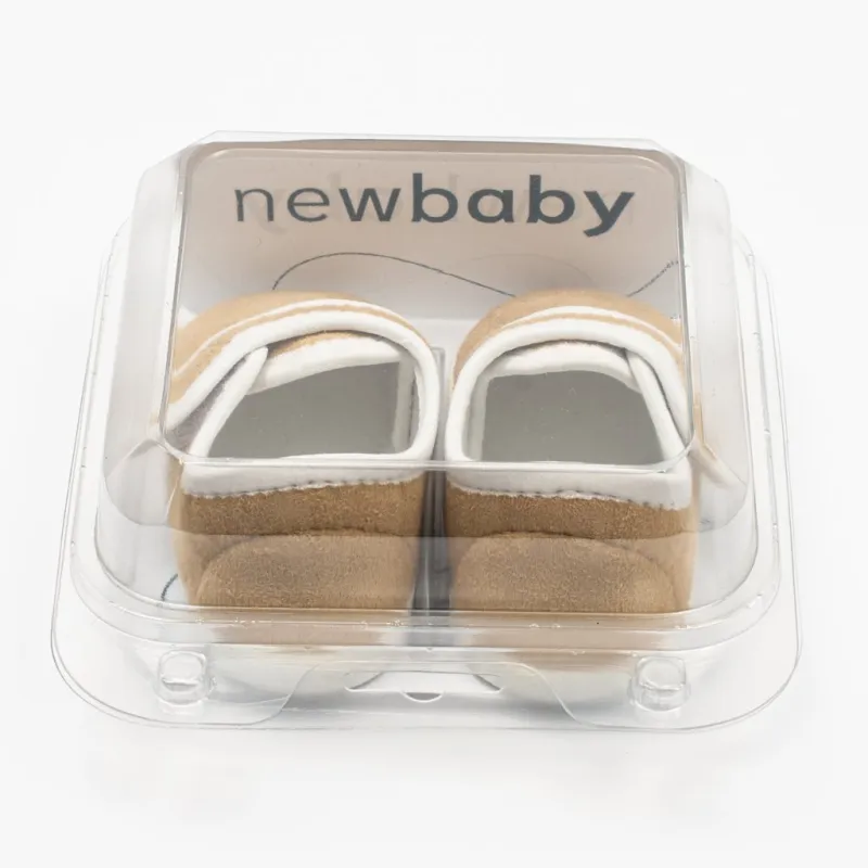 New Baby Kojenecké semiškové capáčky hnědá 0-3 m