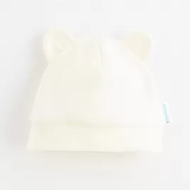 New Baby Kojenecká bavlněná čepička Kids krémová