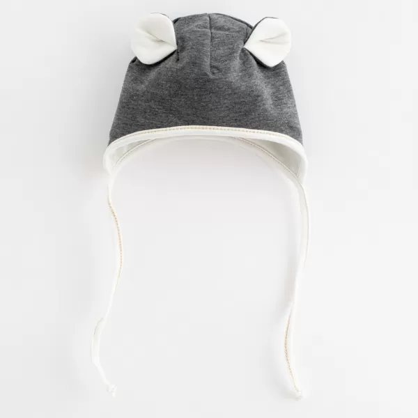 New Baby Jarní kojenecká čepička s šátkem na krk Sebastian