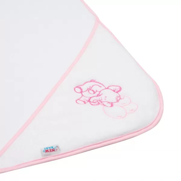 New Baby Dětská froté osuška s výšivkou a kapucí 100x100 bílá sloník