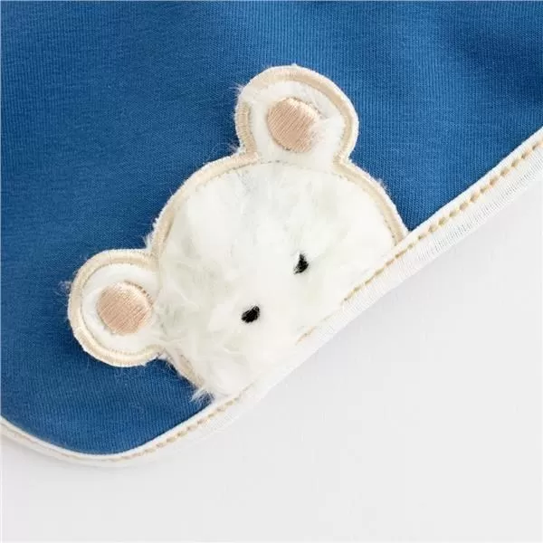 New Baby Jarní kojenecká čepička s šátkem na krk Sebastian