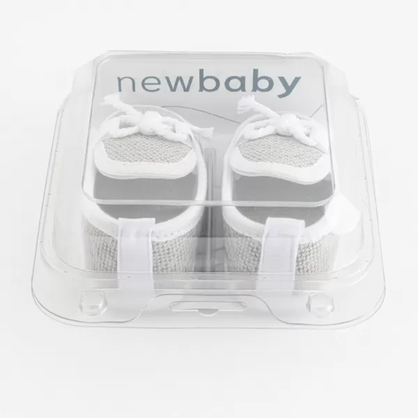 New Baby Kojenecké mokasíny-capáčky šedá 12-18 m