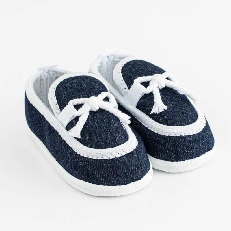 New Baby Kojenecké mokasíny-capáčky tmavě modrá 3-6 m