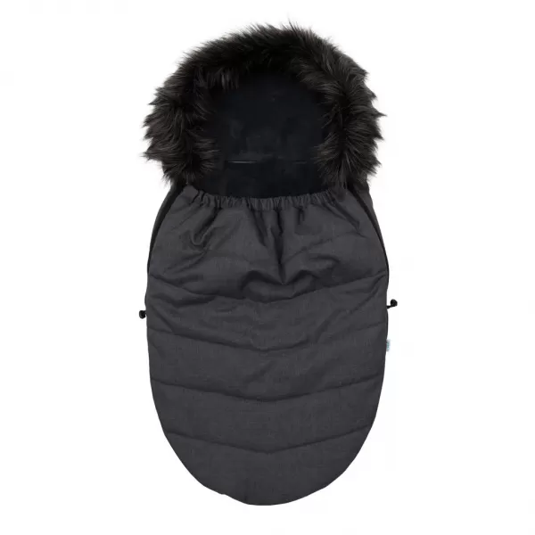 New Baby Dětský fusák s kožíškem tmavě šedý