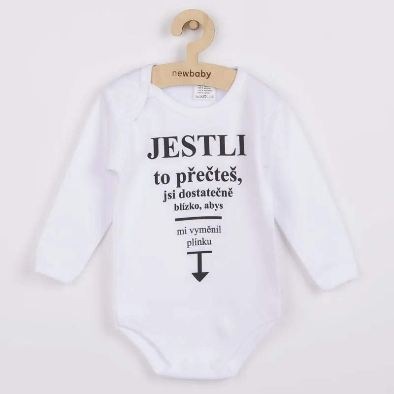 New Baby Body s potiskem ..vyměnit plínku.. - dárkové balení