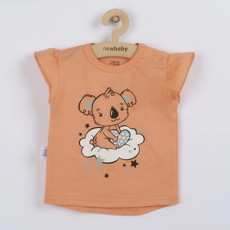 New Baby Dětské letní pyžamko Dream lososové