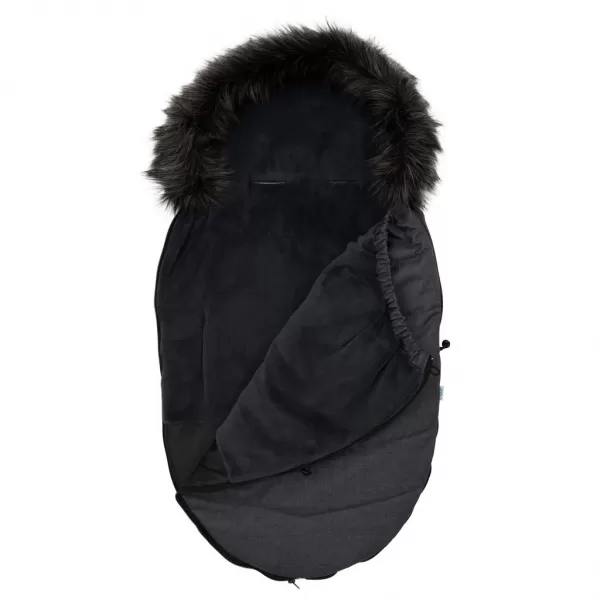 New Baby Dětský fusák s kožíškem tmavě šedý