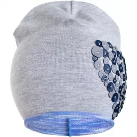 New Baby Jarní čepička srdíčko šedo-fialová