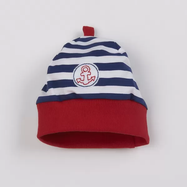 New Baby Kojenecká bavlněná čepička Marine