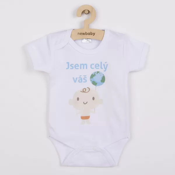New Baby Body s potiskem Jsem celý váš svět