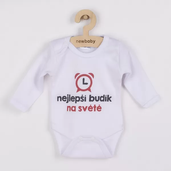 New Baby Body s potiskem nejlepší budík na světě - dárkové balení