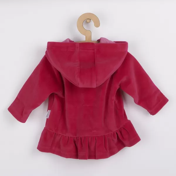 New Baby Semišková mikinka s kapucí Baby tmavě