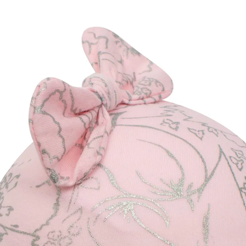 New Baby Kojenecká bavlněná čepička s mašličkou NUNU