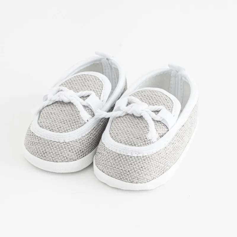 New Baby Kojenecké mokasíny-capáčky šedá 0-3 m