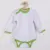 New Baby Kojenecké body s zeleným lemem