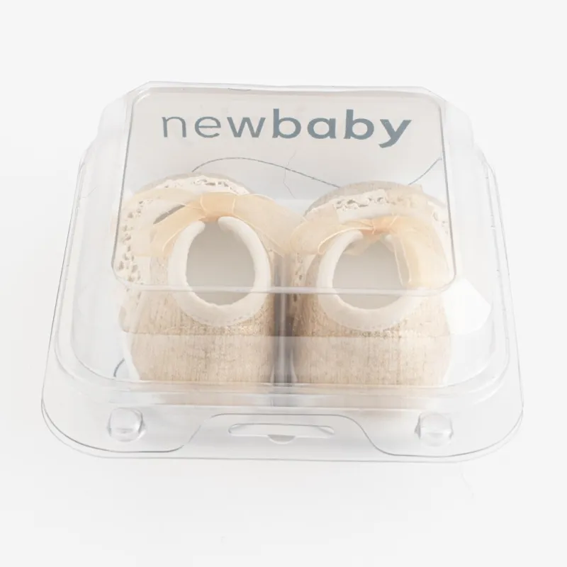 New Baby Kojenecké krajkové capáčky hnědá 3-6 m