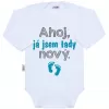 New Baby Body s potiskem Ahoj, já jsem tady nový - dárkové balení