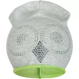 New Baby Jarní čepička sova šedo-zelená