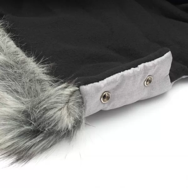 New Baby Rukávník na kočárek 2v1 s kožešinkou grey
