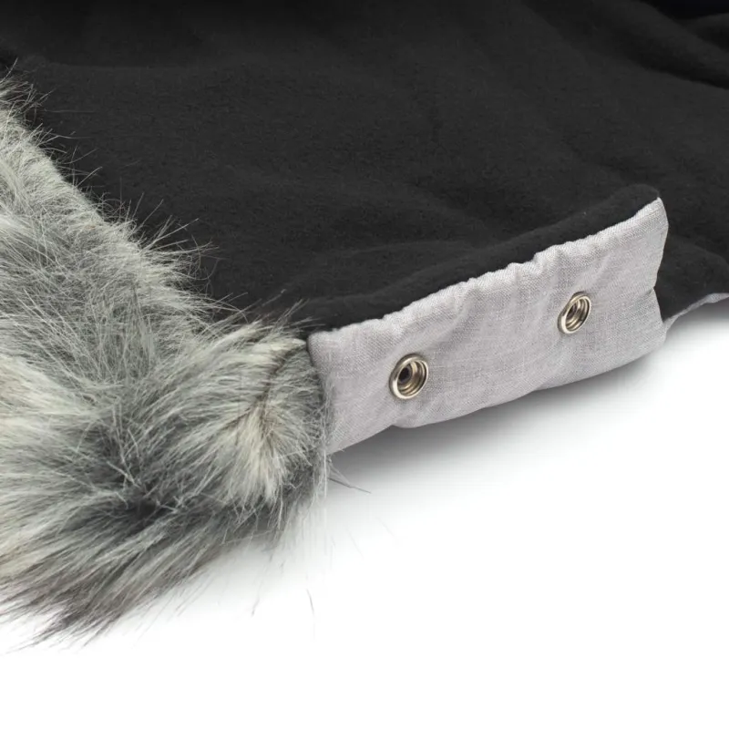 New Baby Rukávník na kočárek 2v1 s kožešinkou grey