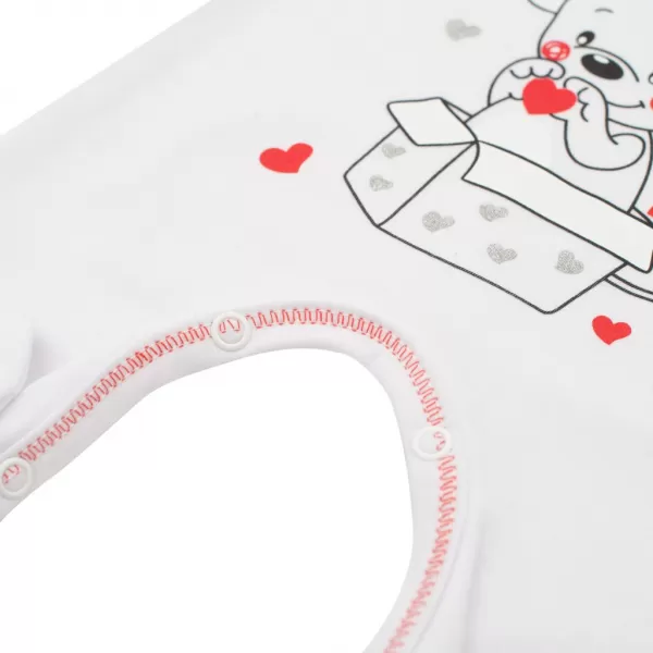 New Baby Kojenecké dupačky Mouse bílé