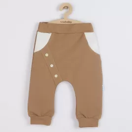 New Baby Kojenecké bavlněné tepláčky The Best hnědé