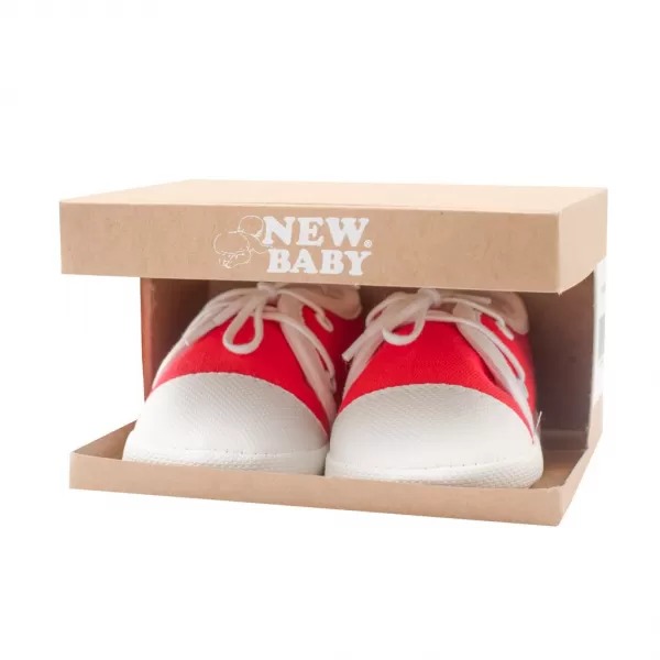 New Baby Kojenecké capáčky tenisky červené 3-6 m