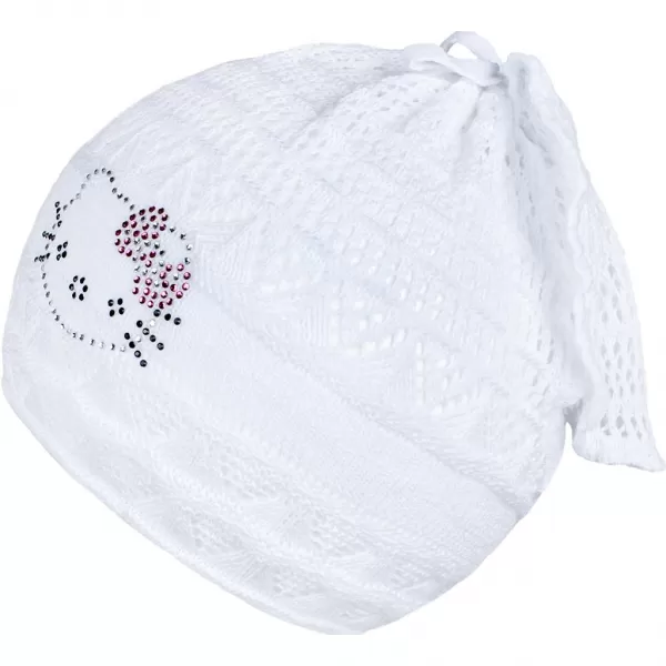 New Baby Pletená čepička-šátek kočička