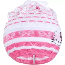 New Baby Pletená čepička-šátek kočička