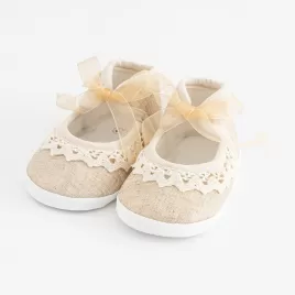 New Baby Kojenecké krajkové capáčky hnědá 3-6 m