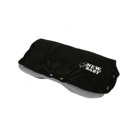 New Baby Rukávník na kočárek Classic Fleece black/light grey