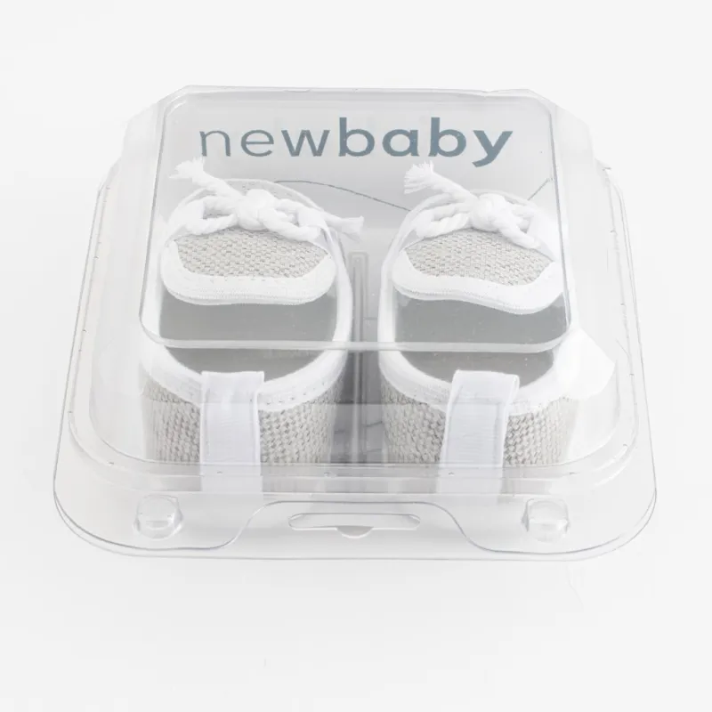 New Baby Kojenecké mokasíny-capáčky šedá 0-3 m