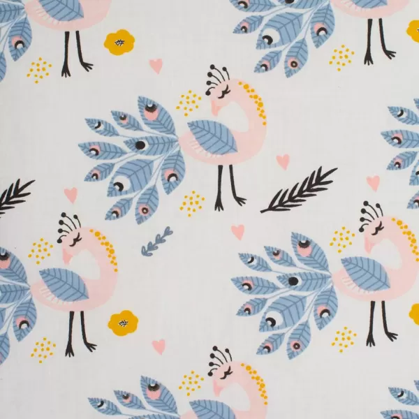 New Baby Oboustranný Set z Velvet do kočárku pávi růžový