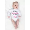 New Baby Body s potiskem Ahoj, já jsem tady nová - dárkové balení