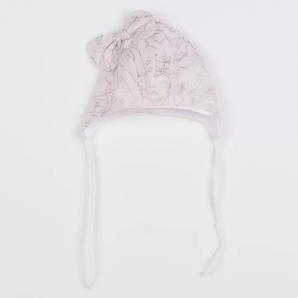 New Baby Kojenecká bavlněná čepička s mašličkou NUNU