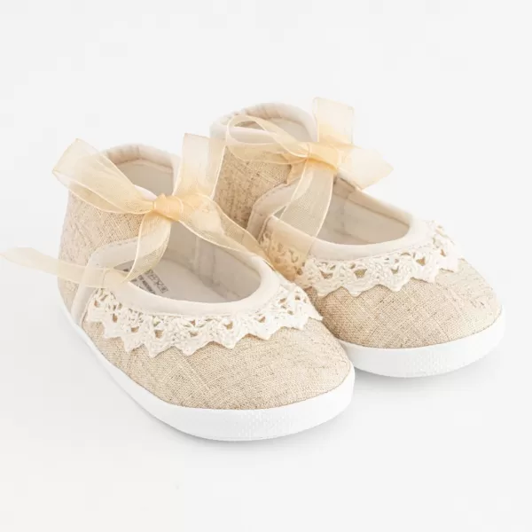 New Baby Kojenecké krajkové capáčky hnědá 3-6 m