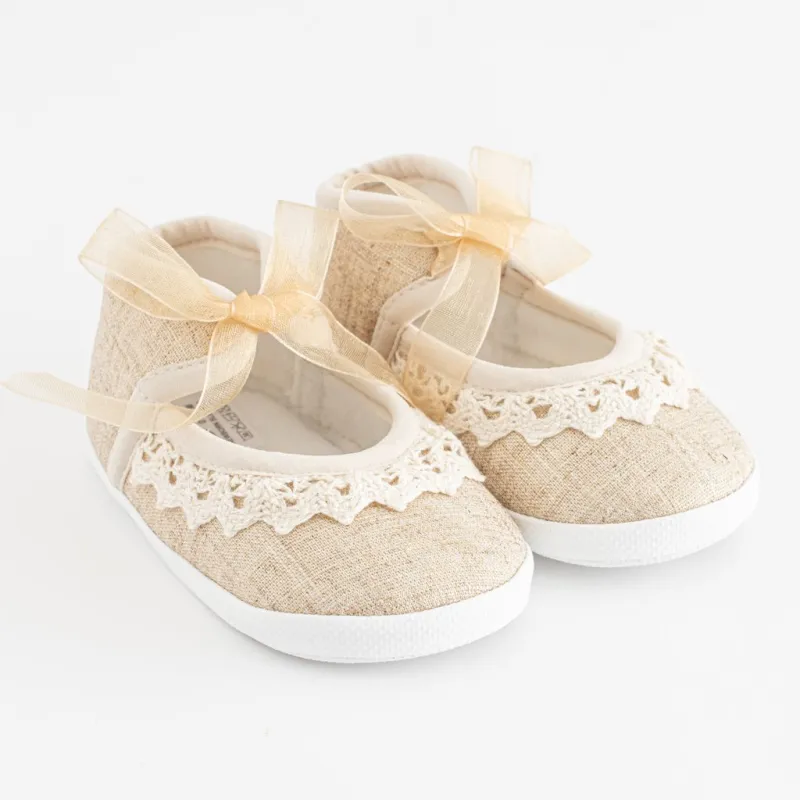 New Baby Kojenecké krajkové capáčky hnědá 3-6 m