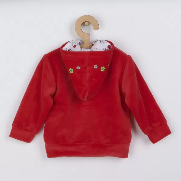 New Baby Semišková mikinka s kapucí