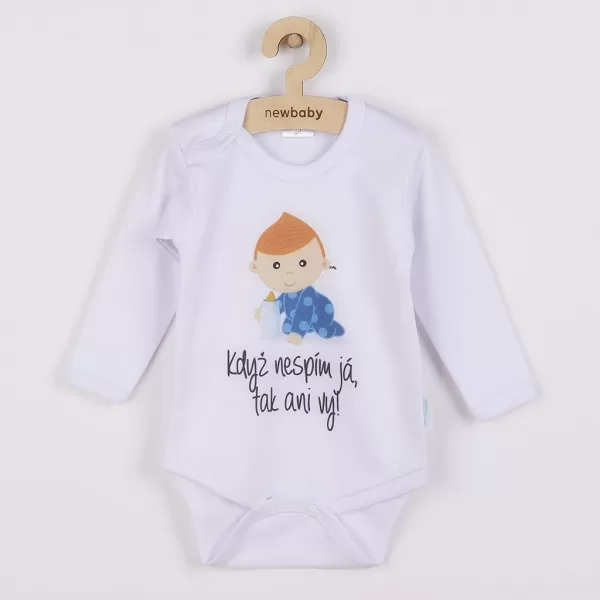 New Baby Body s potiskem Když nespím já, tak ani vy - dárkové balení