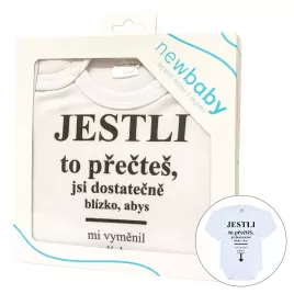 New Baby Body s potiskem ..vyměnit plínku.. - dárkové balení