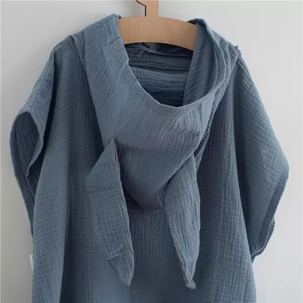 New Baby Dětské mušelínové pončo Feeling modrá 80 cm