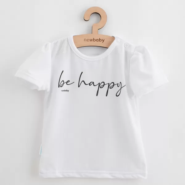 New Baby 2-dílná letní dívčí souprava Be Happy