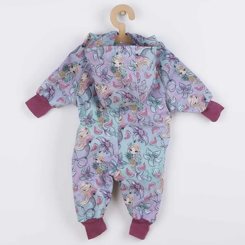 New Baby Softshellový kojenecký overal Mořské panny